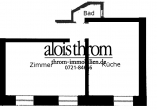 Grundriss - Möbliertes Singel-Appartement Innenstadt
